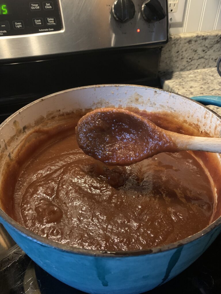 cooked down apple butter