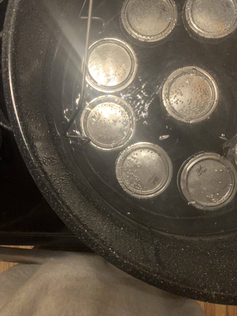 apple butter in canner